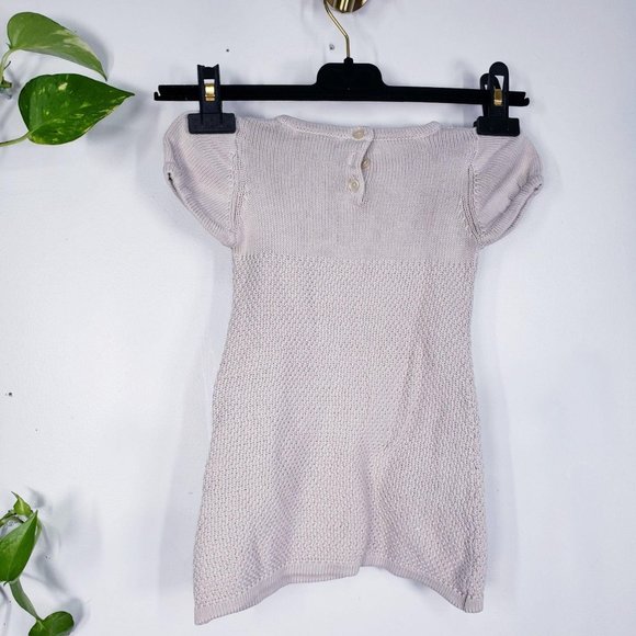 CC. BATES Dress Light Brown Beige Khaki Knitted Short sleeves Baby Girl 1T - 2T - Picture 9 of 10